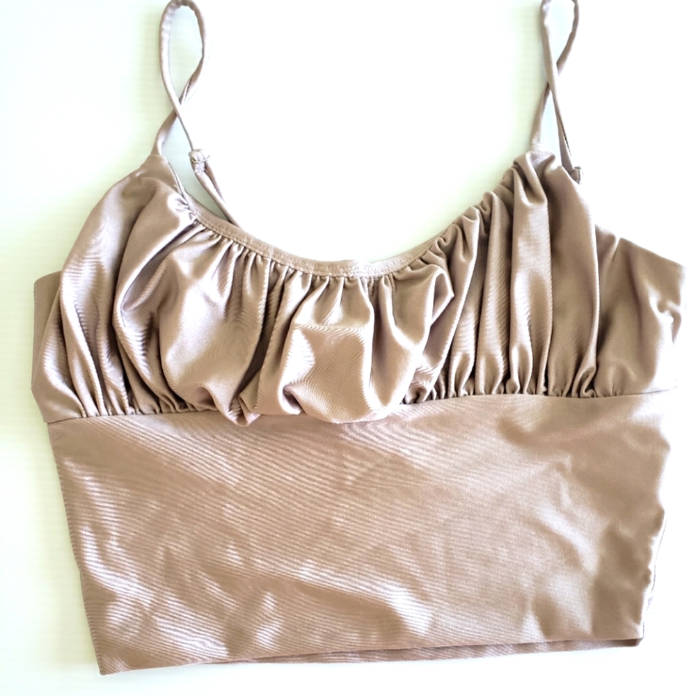 AKIRA Elegant Tan Women's Top